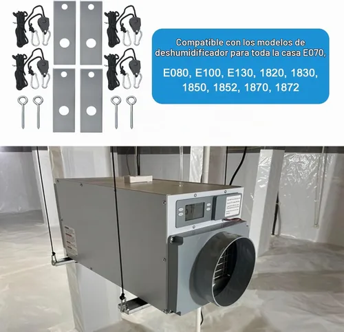 Vista 6 de 5822 Kit de deshumidificador colgante para AprilAire Crawl Space, sótano, deshumidificador de toda la casa modelos E070, E080, E100, E130, 1820