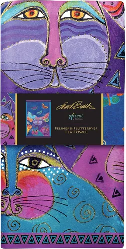 Vista 4 de RainCaper Laurel Burch Flutterbyes - Toallas de cocina de 18 x 28 pulgadas, 1 CT 100% algodón súper suave y absorbente