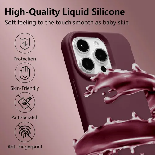 Vista 532 de Funda magnética de silicona para iPhone 13 Pro, color blanco antiguo [Compatible con Magsafe] [Forro de microfibra suave antiarañazos], funda