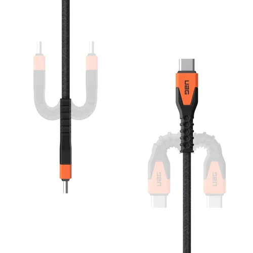 Vista 7 de URBAN ARMOR GEAR UAG - Cable resistente Kelvar Core USB-C a USB-C de 5 pies / 4.9 ft, 60 W, suministro de energía PD reforzado con carga rápida