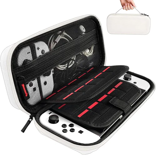 Vista 42 de daydayup Switch Carrying Case Compatible with Nintendo Switch 2, with 24 Games Cartridges Protective Hard Shell Travel Carrying Case Pouch for