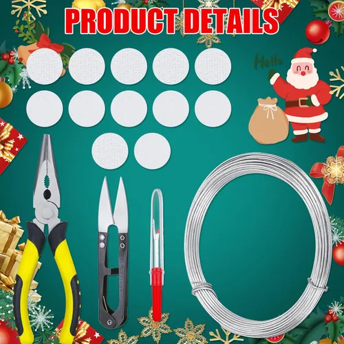 Vista 2 de Hoolerry Kit de 8 piezas de muñecas de Navidad para hacer tu kit de actualización flexible y flexible, accesorios de herramientas que incluyen