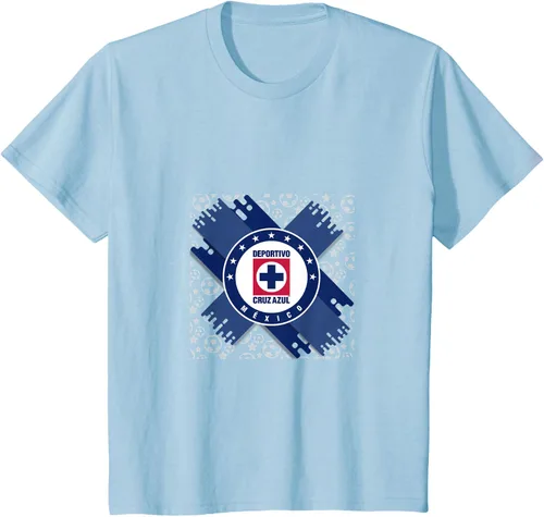 Vista 4 de Camiseta con logotipo de CAZ, Azul / Patchwork, S