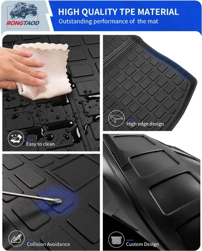 Vista 5 de Rongtaod Alfombrillas Compatibles con Ford Edge 2015-2024 de 5 Asientos (No Compatible con SEL) Alfombrilla de Carga, Forro para Maletero, Protector