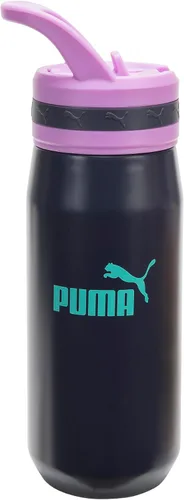Vista 17 de PUMA Botella de agua de acero inoxidable aislada de 18 onzas unisex para adultos con pajilla y asa de transporte