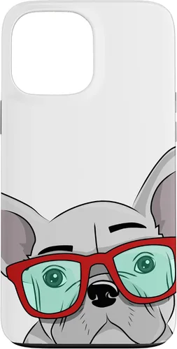 Vista 24 de French Bulldog Cute Glasses Frenchie Case for iPhone 17