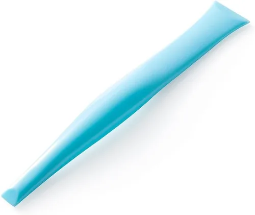 Vista 2 de raspador de plástico duro multipropósito, antirrayaduras, herramienta de limpieza de pegamentos, abridor de botellas y latas., Azul