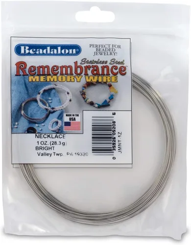 Vista 14 de Beadalon Remembrance - Alambre de memoria de acero inoxidable, resistente, redondo, pulsera, grande, brillante, 8 onzas, aprox. 240 bobinas
