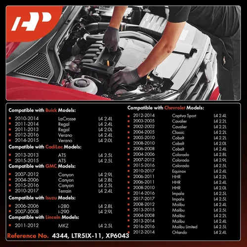 Vista 2 de A-Premium 4 bujías de platino iridio 4344 compatibles con Mazda 3, 5, 6 y Ford Fusion y Chevrolet Colorado y Buick Verano y Saturn Sky, 2.0L-2.9L