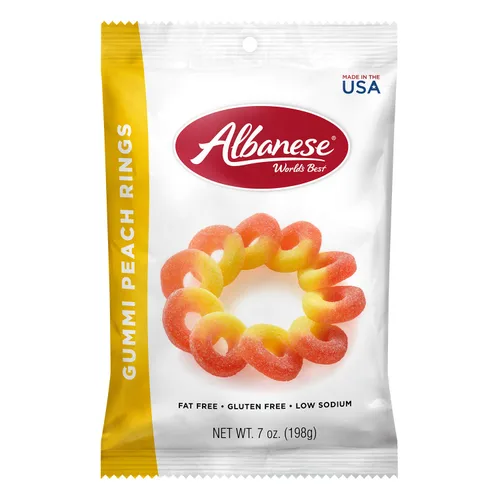 Vista 15 de Albanese - Gomitas de anillos de melocotón, 4.5 libras de caramelo