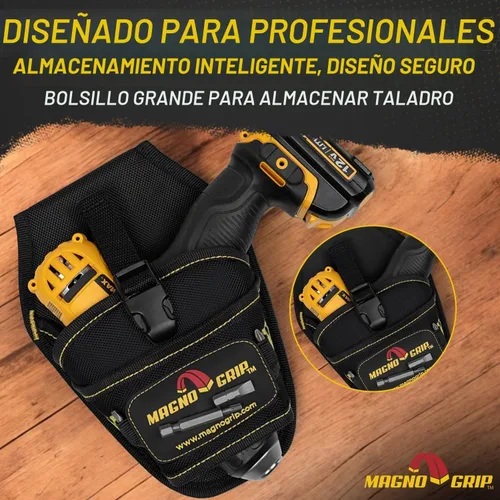 Vista 2 de MagnoGrip 002 – 580 funda magnética para taladro, para zurdos y diestros, color negro.