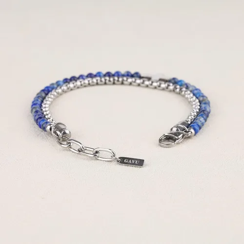 Vista 5 de GAVU Pulsera de cristal con cruz religiosa