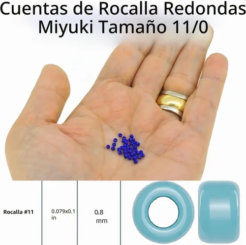 Vista 2 de Picasso - Juego de 6 cuentas redondas Miyuki de 51GM de semillas de rocaalla tamaño 11/0, cada una en tubo de 2 pulgadas, 0.30 oz