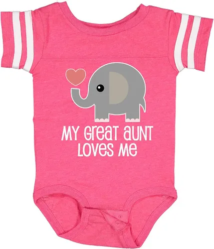 Vista 27 de inktastic Body para bebé Great Aunt Loves Me Elefante 0040 Negro