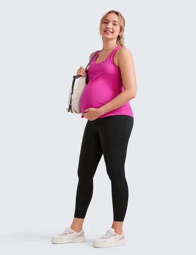 Vista 3 de CRZ YOGA Butterluxe - Leggings de maternidad sobre el vientre de 25 pulgadas, pantalones suaves para entrenamiento, yoga y embarazo