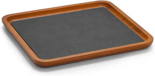 Vista 9 de Oirlv - Bandeja de exhibición de joyas de madera maciza, organizador Blanco crema