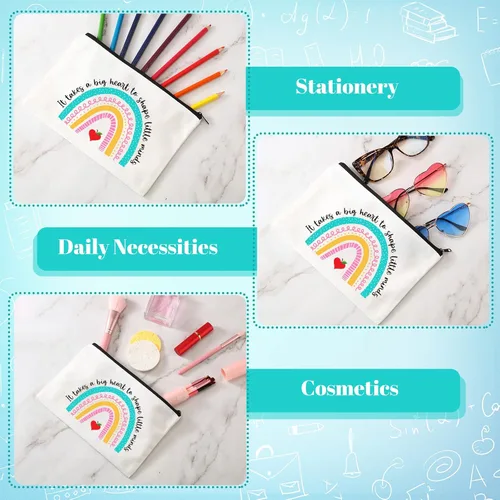 Vista 2 de 24 bolsas de maquillaje de Navidad para profesores, regalo inspirador a granel para profesores, enfermeras, trabajadores sociales, cuidadores