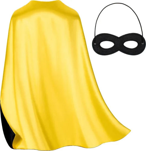 Vista 10 de Capas y máscaras de superhéroe de doble cara para niños, perfectas para Navidad, Halloween, cosplay y fiestas