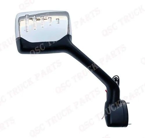 Vista 5 de QSC Truck Parts Juego de espejos cromados para capó con LED delantero y trasero puede usarse con Kenworth T680 Peterbilt 579 2013-21
