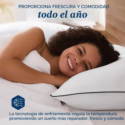 Vista 4 de downluxe - Juego de 2 almohadas de plumas y plumón de ganso - Almohadas de plumas de la colección hotelera para dormir de espalda, de estómago