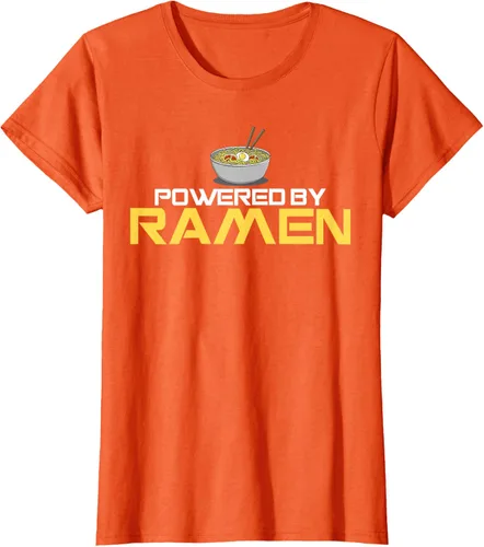 Vista 42 de Camiseta de fideos de anime japoneses Powered By Ramen, Negro, S