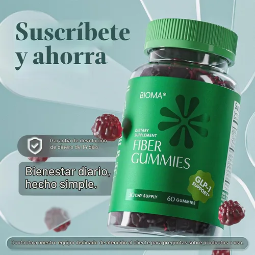 Vista 9 de BIOMA Gomitas de fibra (60 unidades, suministro de 1 mes)