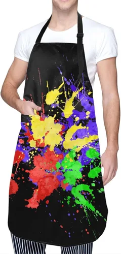 Vista 3 de Delantal ajustable impermeable para hombres y mujeres, chef, cocina, barbacoa, parrilla