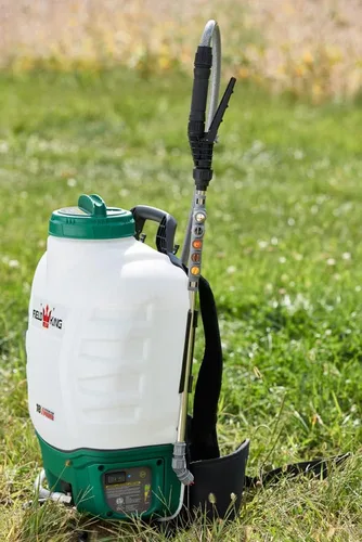 Vista 2 de Field King Pulverizador de mochila de flujo variable con batería de iones de litio de 18 V