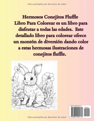 Vista 2 de Hermosos Conejitos Fluffle Libro Para Colorear. (Spanish Edition)