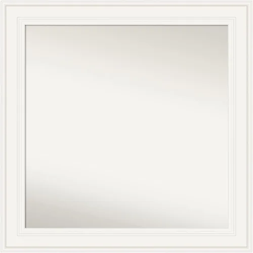 Vista 11 de Amanti Art Espejo de baño plateado para sobre el fregadero, espejo cuadrado de níquel cepillado de 30 x 30 pulgadas, marco moderno grande, se cuelga