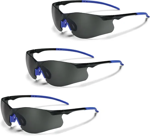 Vista 12 de Gafas de seguridad transparentes, paquete de 3, gafas protectoras con protección UV ANSI Z87.1, gafas de seguridad resistentes a arañazos e