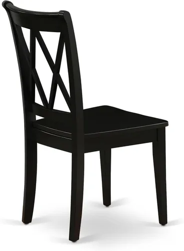 Vista 14 de East West Furniture AMCL3-BCH-W - Juego de mesa de comedor de 3 piezas contiene una mesa de cocina redonda con pedestal y 2 sillas de comedor, 36 x