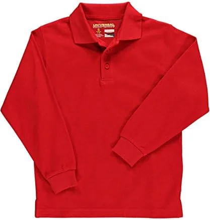 Vista 2 de Polo piqué universal unisex LS - rojo talla 6 Rojo