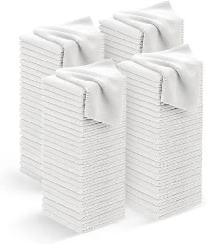 Vista 25 de Avalon Towels Paños de limpieza de microfibra (paquete de 48) – Tamaño 16 x 16 pulgadas, trapos de limpieza altamente absorbentes, sin pelusa Negro