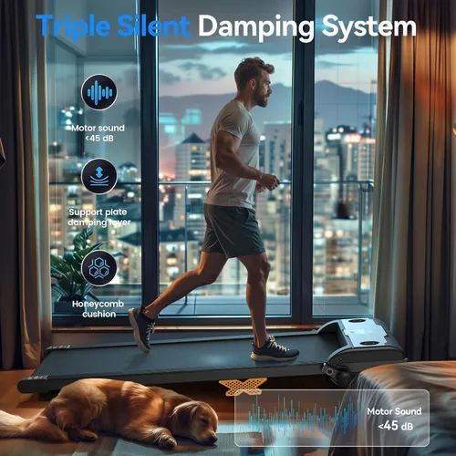Vista 7 de Walking Pad with Incline, 2.5HP Under Desk Treadmill, 3 in 1 Portable Treadmill with Remote Control, LED Display, Hidden Safety Switch, Mini Walking