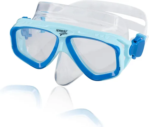 Vista 2 de Speedo Máscara de Buceo con Snorkel Unisex para Adultos Anti-empañamiento con Cubierta para la Nariz Serie Adventure