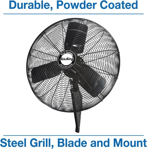 Vista 6 de Air King Ventilador de montaje en pared de oscilación silenciosa de 24 pulgadas y 1/4 Hp