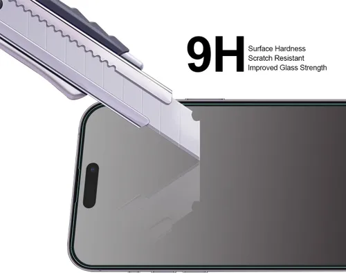 Vista 4 de Supershieldz (2 unidades) Diseñado para iPhone 14 Pro Max (6.7 pulgadas) + protector de pantalla de vidrio templado para lente de cámara