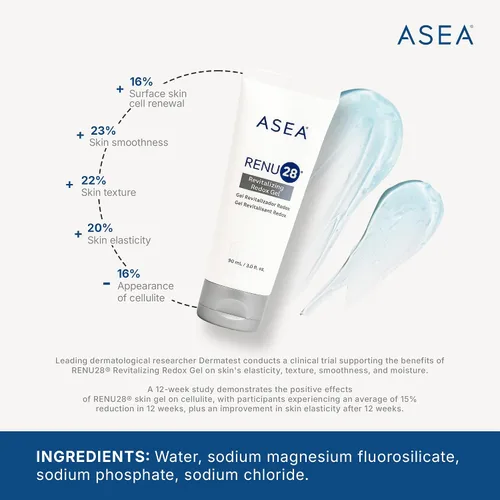 Vista 7 de ASEA gel para cuidado de la piel Renu 28 Redox de 2.7 onzas Contains Redox Molecules, Lightweight Gel, Face & Body Use, Clean Beauty Formula and