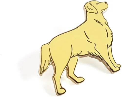Vista 2 de Pinsanity Golden Retriever Pin de solapa esmaltado para perro