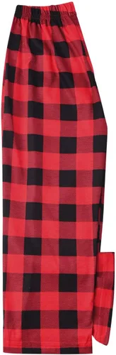 Vista 3 de JEGULV Pijamas de Navidad a juego para la familia, pijamas clásicas de Navidad de búfalo rojo a cuadros, pijamas de manga larga para el hogar