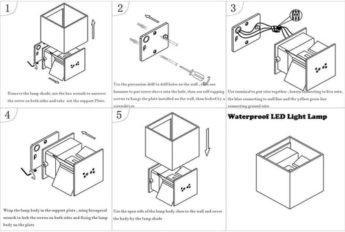 Vista 5 de TAIYH - Lámpara de pared LED moderna – Lavadora de pared de 12 V, diseño de ángulo de haz ajustable, IP65 impermeable para exteriores/interiores