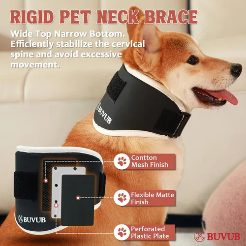 Vista 3 de Soporte de cuello para perro con placa de soporte semirrígida integrada para enfermedad del disco intervertebral (IVDD) Esguinces vertebrales