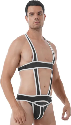 Vista 29 de Jockstrap Lucha Sencillo Bolsa Hebilla Bolsa Leotardo Ropa Interior Arnés Monos