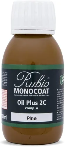Vista 105 de Rubio Monocoat Muestra de Tinte y Acabado para Madera - Niebla 5% Aceite Plus Parte A Aceite de linaza para madera de secado rápido y ecológico