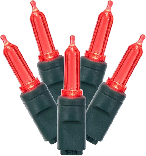 Vista 11 de Vickerman El juego de luces X6G7533 cuenta con 50 luces LED en cable verde con espacio de bombillas de 6 pulgadas, 25 pies, color lima
