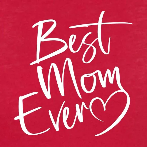 Vista 24 de Go All Out Script Best Mom Ever Heart Idea - Camiseta con cuello en V para mujer