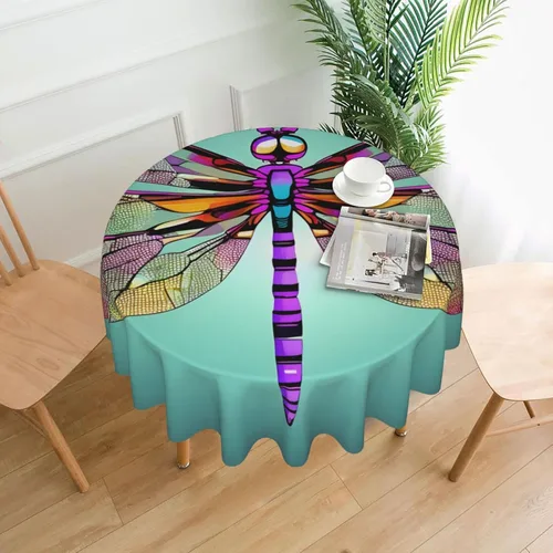 Vista 18 de Mantel decorativo redondo Cactus Desert Sunsets: transforma tus mesas de comedor y café con nuestro exuberante acento de lino