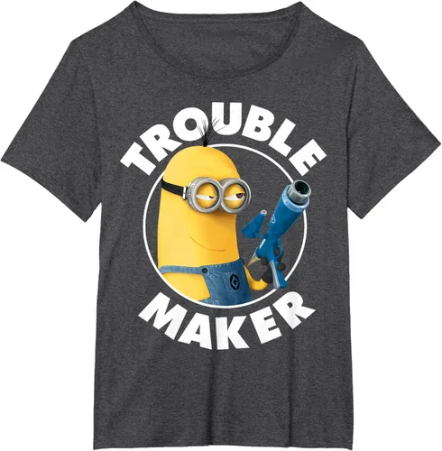 Vista 28 de Despicable Me Minions Kevin Fabricante de Problemas Gráfico Camiseta Negro