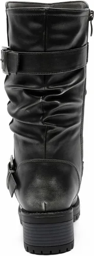 Vista 8 de GLOBALWIN - Botas de caña media para mujer, botas de motociclista para mujer, botas de equitación para mujer 21yy08 Gris desgastado metálico